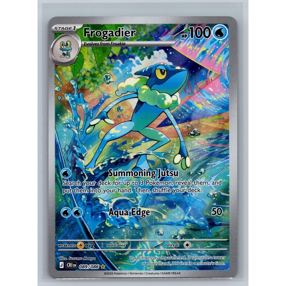 Frogadier 089/086 Holo Illustration Rare Chaos Rising Pokemon Card Near Mint